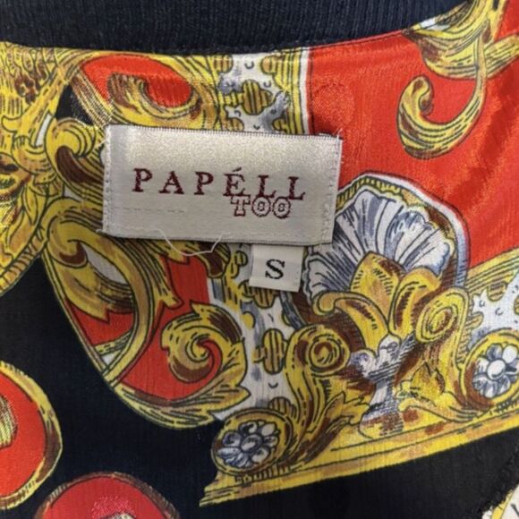 Vintage 1980s/90s Papell Too Bomber Statement Zip Jacket Baroque Clock & Lion - Picture 5 of 5